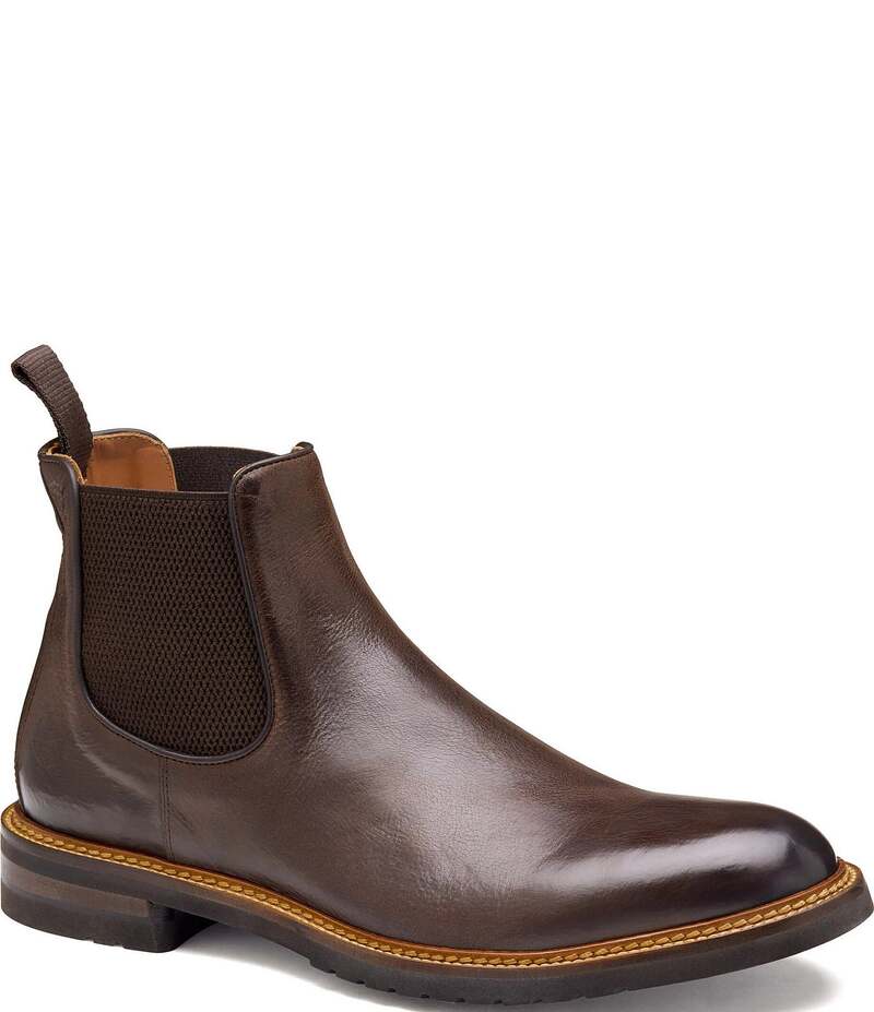 ジョンストンアンドマーフィー メンズ シューズ ブーツ・レインブーツ チェルシーブーツ チェルシー ブーツ レザー Johnston & Murphy Collection Men's Hartford Leather Chelsea Boots Dark Brown ブラウン|ReVida 店