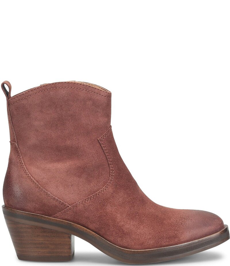 ソフト レディース シューズ ブーツ・レインブーツ スエード ブーツ Sofft Shaelynn Suede Western Booties Red レッド
