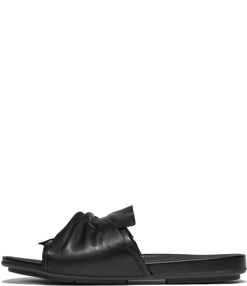 フィットフロップ レディース シューズ パンプス サンダル レザー FitFlop Gracie Soft-Twist Leather Slide Sandals Black ブラック 29,054円
