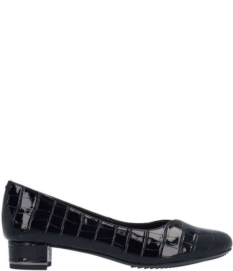ジェイレニー レディース シューズ ヒール J. Renee Bambalina Croco Embossed Block Heel Pumps Black ブラック｜ReVida 店 22,578円