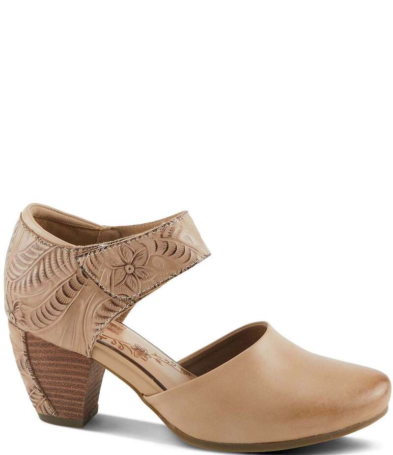ラリティステ レディース シューズ パンプス レザー L'ARTISTE Toolie Tooled Leather Mary Jane Pumps Beige ベージュ
