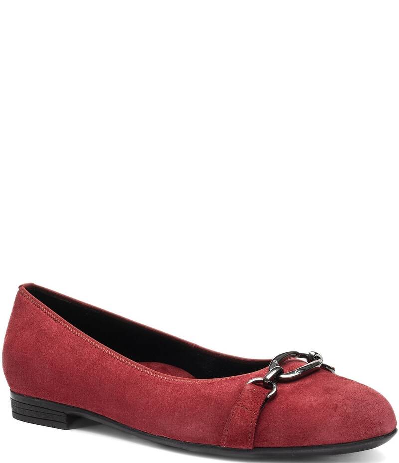 アラ レディース シューズ パンプス スエード ara Siene Suede Chain Strap Flats Wildberry｜ReVida 店