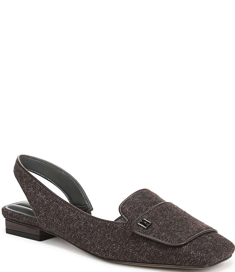 フランコサルト レディース シューズ パンプス Franco Sarto Teagan2 Herringbone Fabric Slingback Dress Flats Brown ブラウン