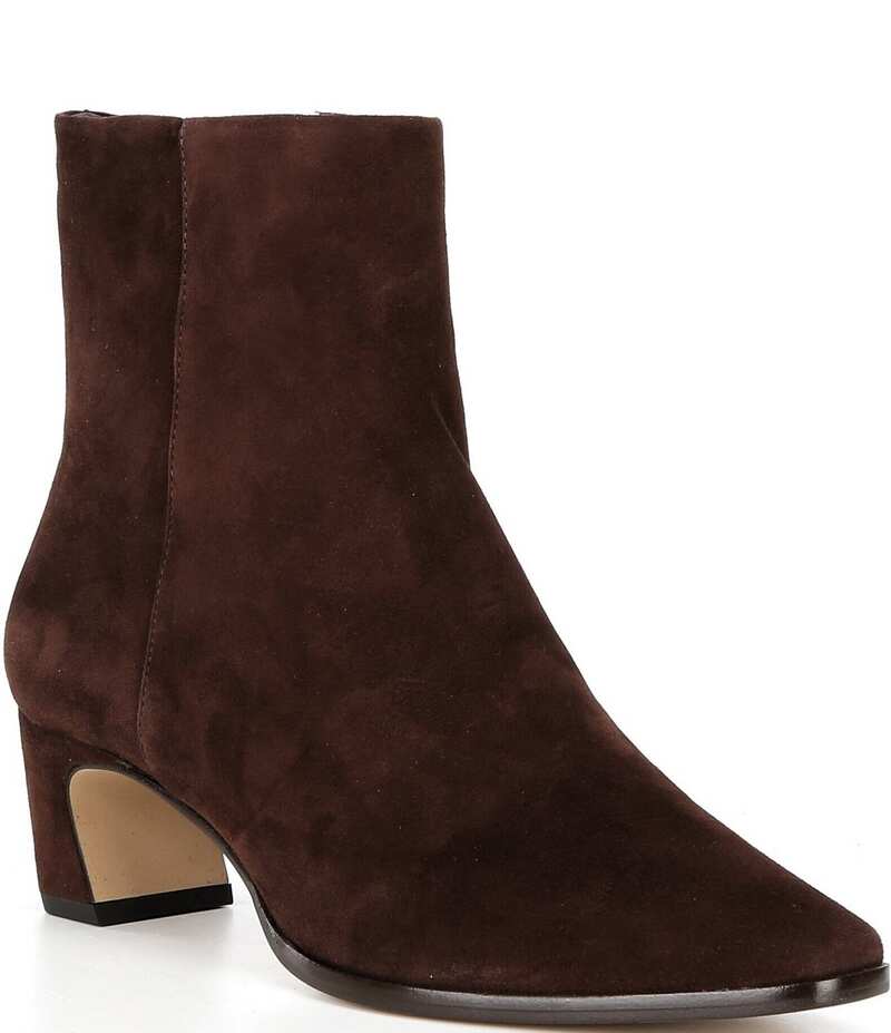 ジャンビニ レディース シューズ ブーツ・レインブーツ スエード ブーツ ヒール Gianni Bini Waltar Suede Snip Toe Kitten Block Heel Booties Nutmeg Brown ブラウン
