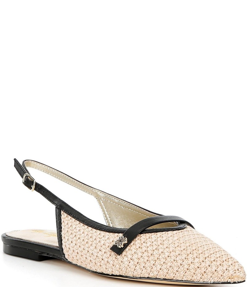 リリーピュリッツァー レディース シューズ パンプス Lilly Pulitzer Malia Raffia Pointed Toe Slingback Flats Sunbaked Tan タン