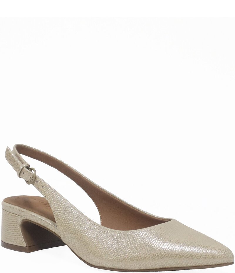 ジェントルソウルズ レディース シューズ パンプス レザー Gentle Souls Georgia Snake Embossed Leather Slingback Pumps Sand Snake サンド