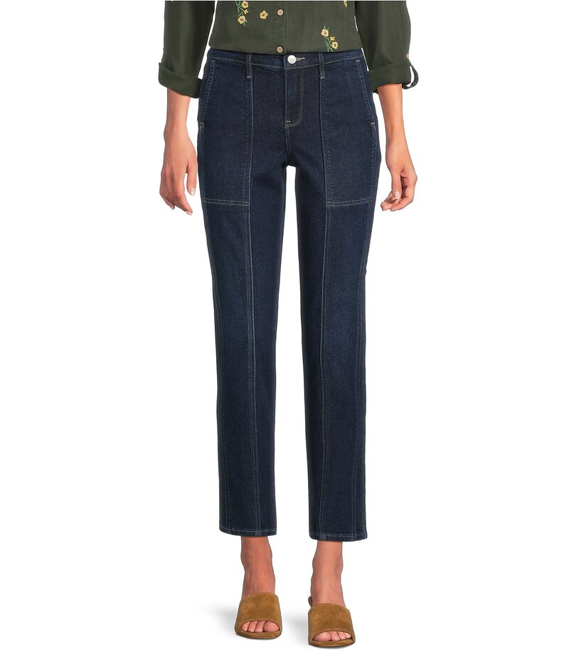 エヌワイディージェイ レディース ボトムス デニムパンツ デニム ジーンズ NYDJ Margot Girlfriend Denim Front Seam Jeans Midnight Breeze デニム