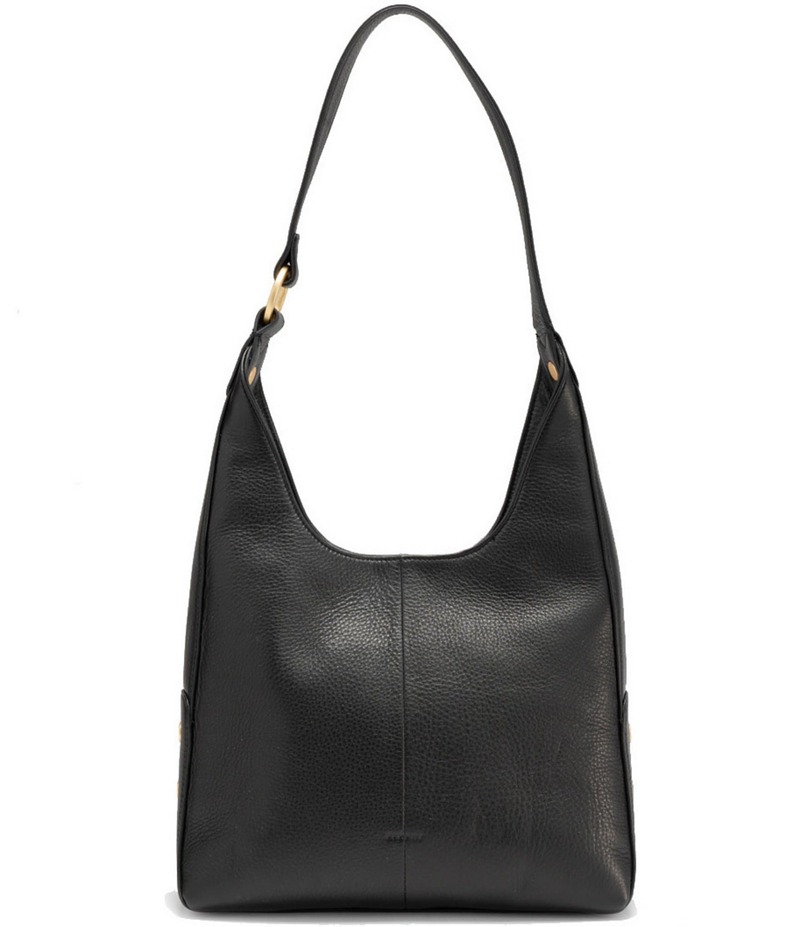ハミット レディース バッグ ショルダーバッグ レザー Hammitt Tim Medium Pebble Leather Gold Stud Hobo Shoulder Bag Black/Brushed Gold ブラック|ReVida 店