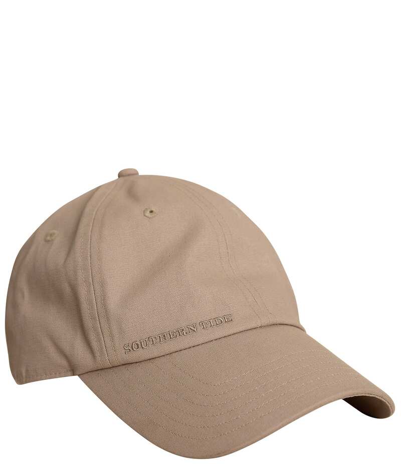 サウザーンタイド メンズ アクセサリー 帽子 レザー Southern Tide Waxed Canvas Leather Strap Hat Sandstone Khaki カーキ