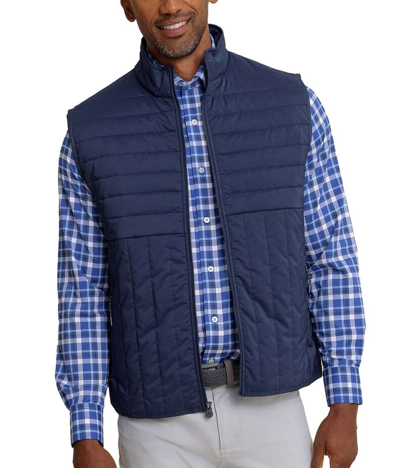 サウザーンタイド メンズ アウター ベスト キルティング Southern Tide Greenwood Packable Quilted Vest Dress Blue ブルー