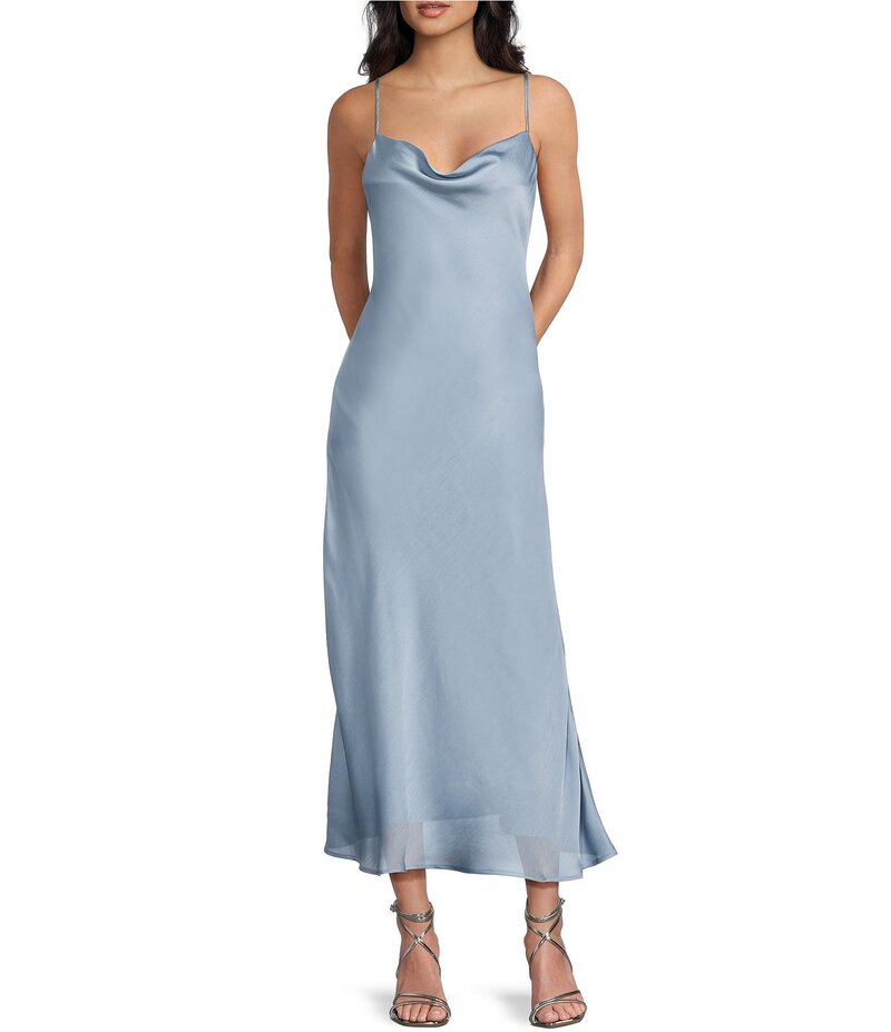 ジービー レディース トップス ワンピース GB Solid Slip Long Dress Dusty Blue ブルー