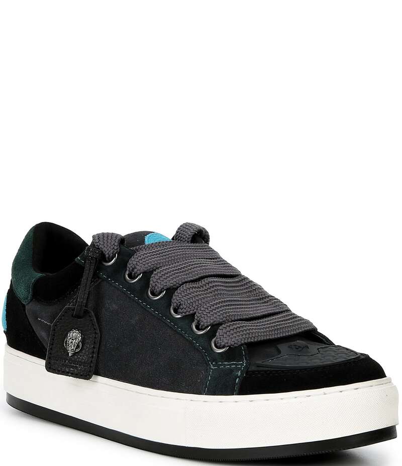 カートジェイガーロンドン メンズ シューズ ドレスシューズ スニーカー レース ロゴ Kurt Geiger London Men's Southbank Tag Logo Ornament Lace Up Sneakers Black/Green ブラック