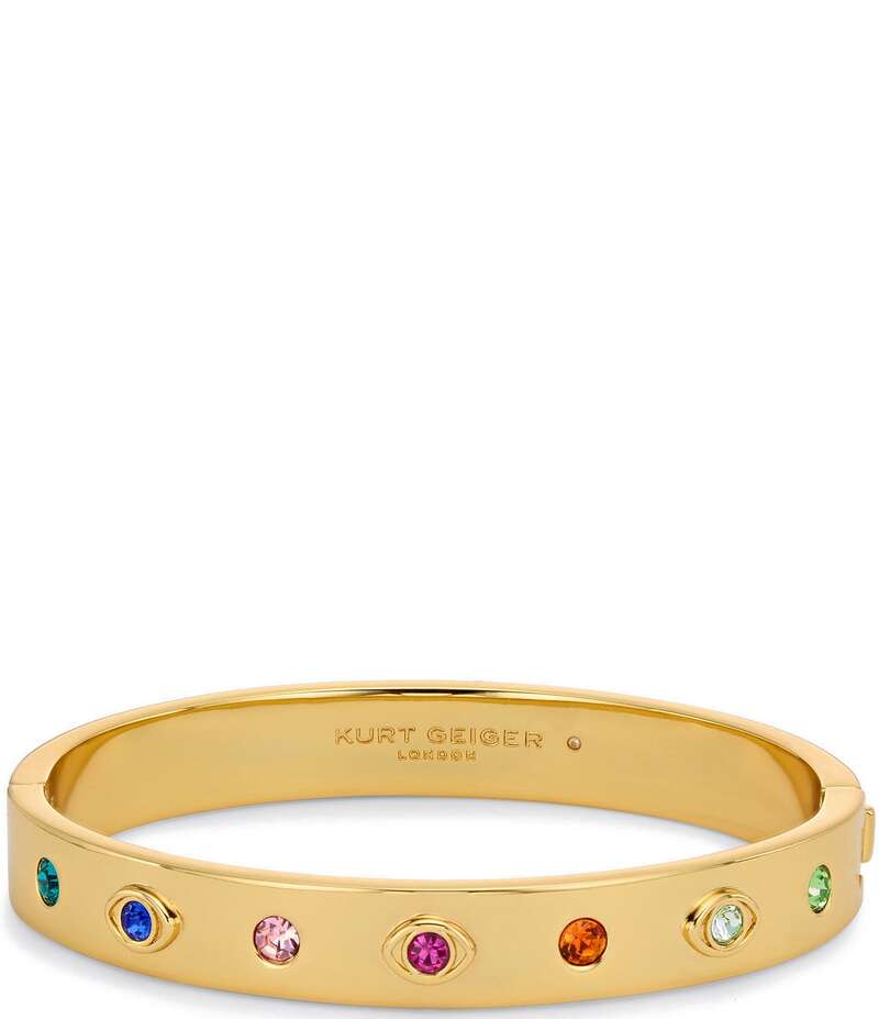 カートジェイガーロンドン レディース アクセサリー ブレスレット・バングル・アンクレット Kurt Geiger London Evil Eye Bangle Bracelet Gold/Multi ゴールド｜ReVida 店