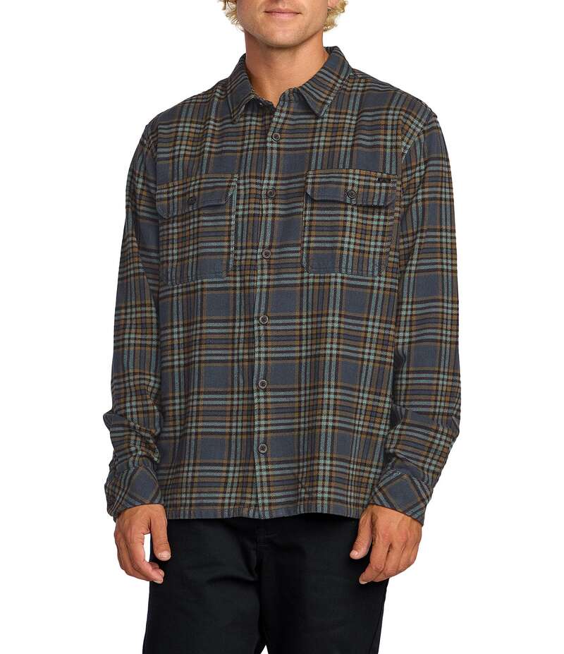 ビラボン メンズ トップス シャツ Billabong Offshore Long Sleeve Plaid Flannel Shirt Midnight チェック