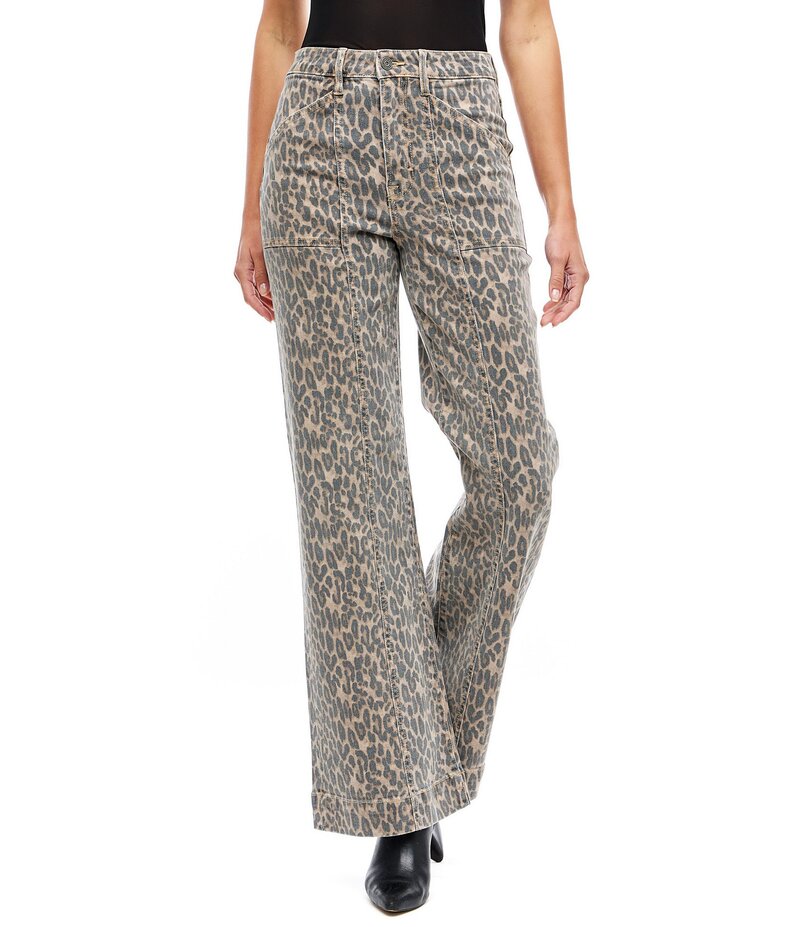 ヒドゥン ジーンズ レディース ボトムス デニムパンツ Hidden Jeans Happi Leopard High Rise Flare Jeans Multi マルチカラー 18,965円