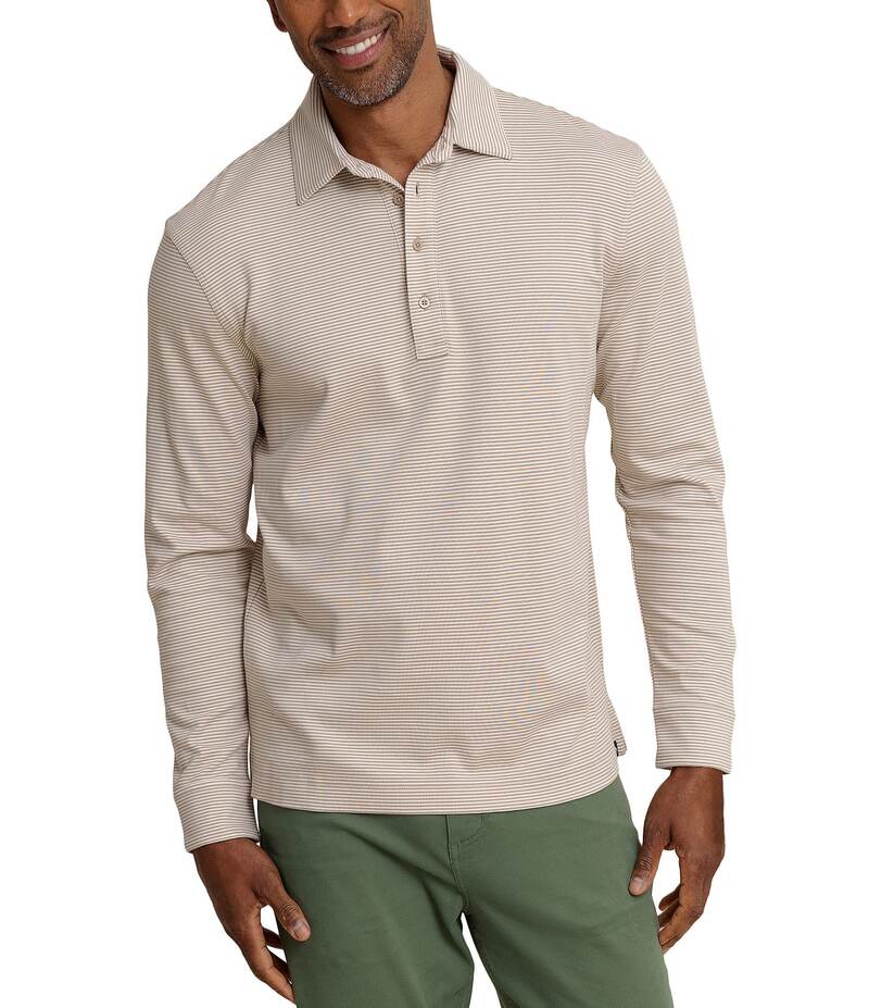 サウザーンタイド メンズ トップス シャツ ポロシャツ Southern Tide Sandy Cay Long Sleeve Polo Shirt Sandstone Khaki カーキ