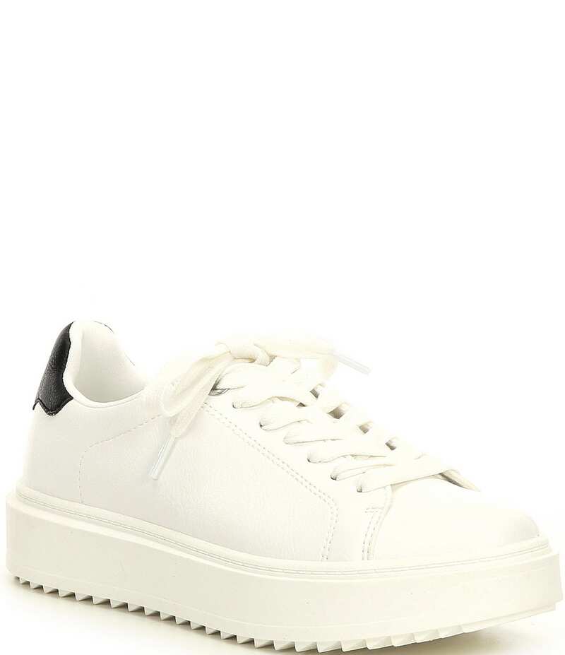 スティーブ マデン レディース ボトムス カジュアルパンツ プラットフォーム スニーカー レース Steve Madden Charlie Lace-Up Platform Sneakers White ホワイト