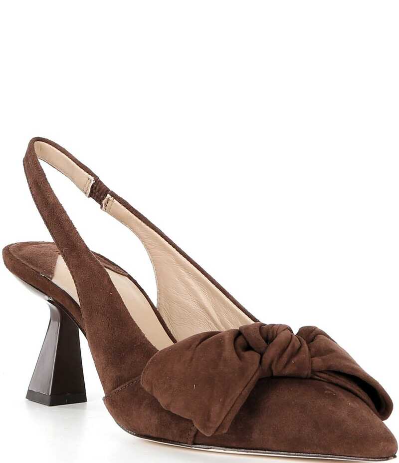 アントニオ メラーニ レディース シューズ ヒール スエード Antonio Melani Lenore Suede Bow Detail Slingback Pumps Ground Coffee コーヒー｜ReVida 店 21,155円