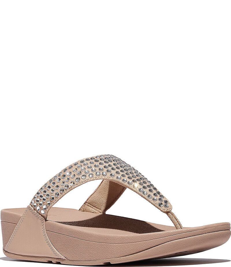 フィットフロップ レディース シューズ サンダル マキシ FitFlop Lulu Maxi-Crystal Embellished T-Strap Flip Flop Sandals Classic Beige ベージュ