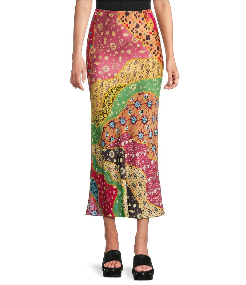 ネバーフリードレスド レディース ボトムス スコート 刷り上げる マキシ Never Fully Dressed Dorris Morocco Printed Maxi Skirt Multi マルチ色つや