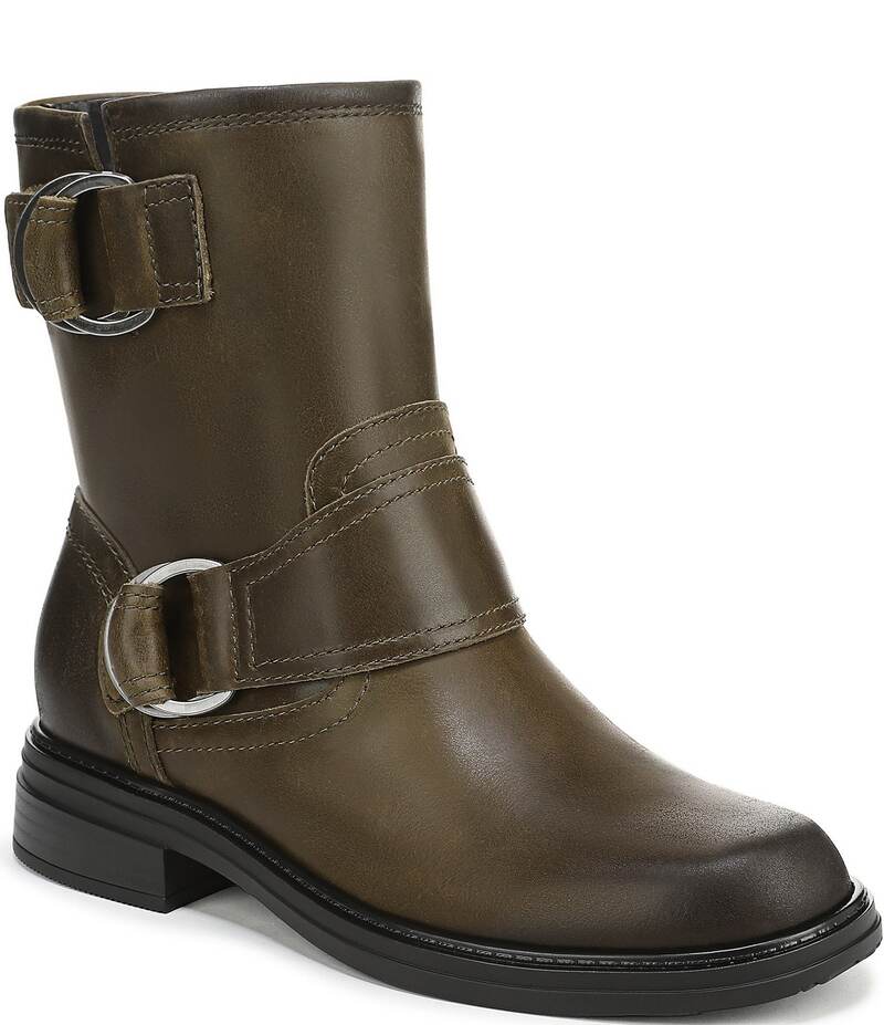 ナチュライザー レディース シューズ ブーツ・レインブーツ アンクル ブーツ レザー Naturalizer Optimus Leather D-Ring Hardware Ankle Booties Dark Olive オリーブ 15,360円