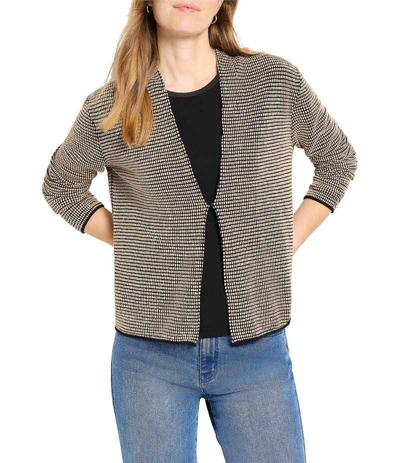 ニックアンドゾー レディース アウター ニット・セーター Vネック カーディガン ニット NIC + ZOE Pixel Knit V-Neck Long Sleeve Hooked Up Cardigan Neutral Multi マルチカラー