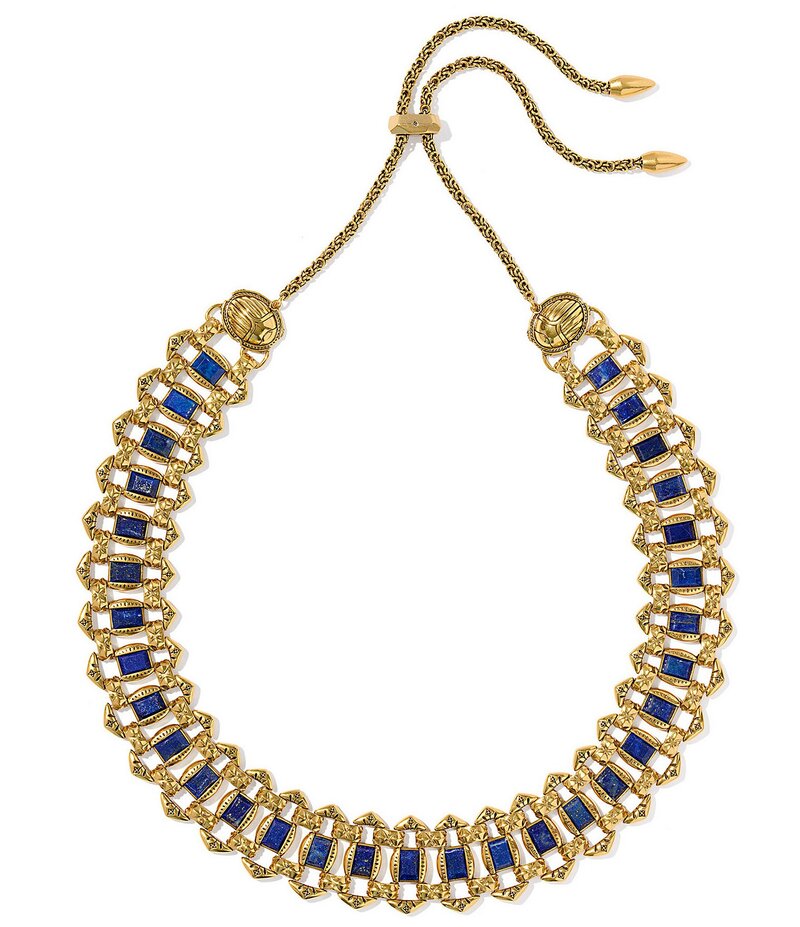 ケンドラスコット レディース アクセサリー ネックレス・チョーカー レース Kendra Scott Catherine Statement Necklace Vintage Gold Blue Lapis ブルー|ReVida 店