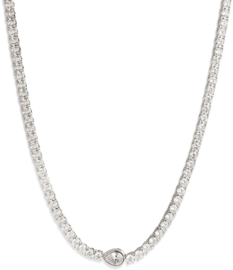 ジバンシー レディース アクセサリー ネックレス・チョーカー レース Givenchy Silver Tone CZ Collar Necklace Silver シルバー