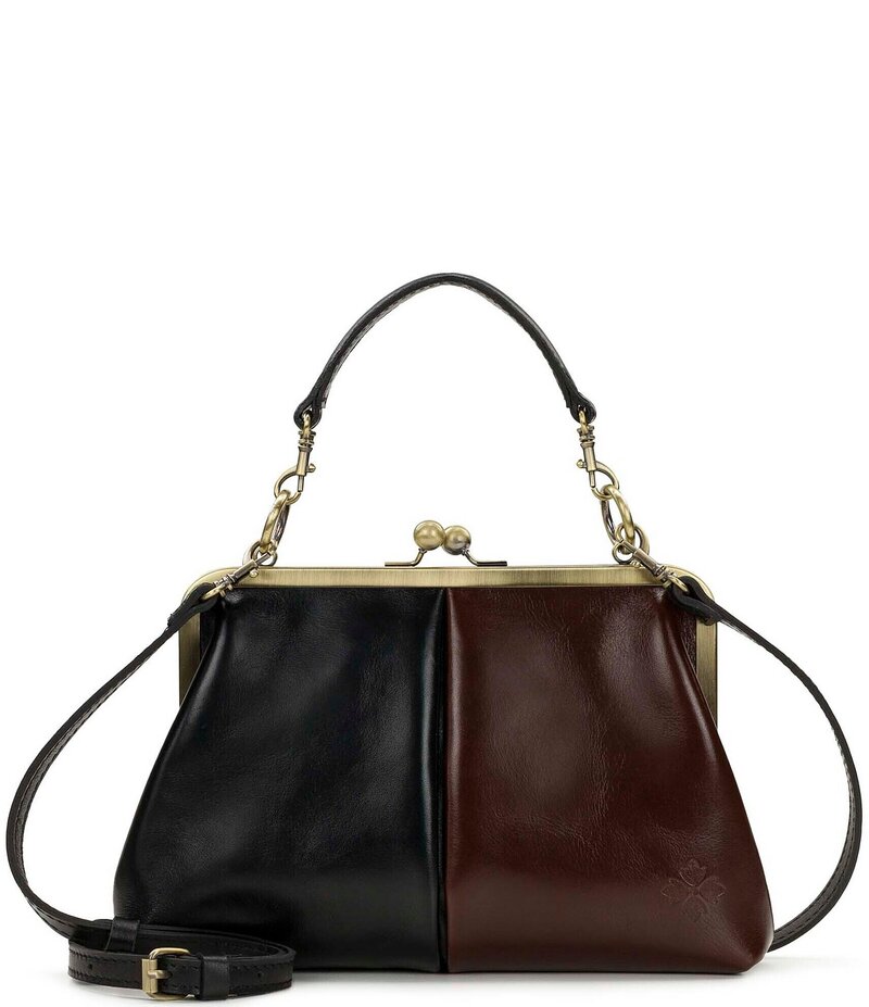 パトリシアナシュ レディース バッグ ショルダーバッグ Patricia Nash Vione Frame Kisslock Clutch Black/British Tan ブラック｜ReVida 店