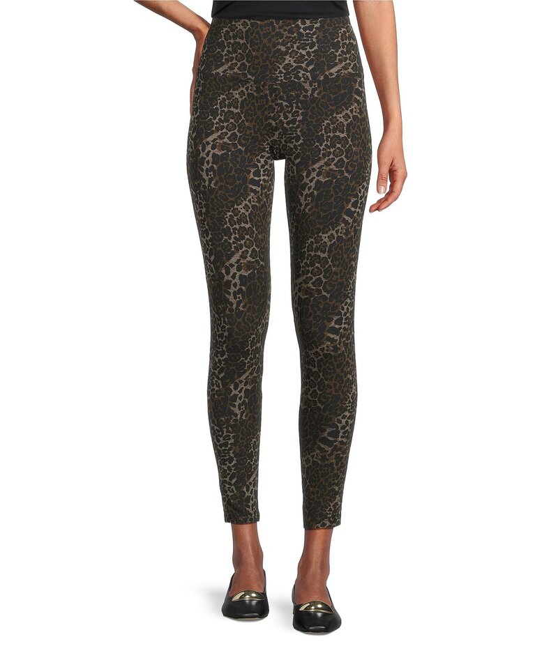 イントロ レディース ボトムス カジュアルパンツ レギンス ニット Intro Love The Fit Suave Knit Textured Animal Tummy Control Pull-On Leggings Ebony Black ブラック|ReVida 店
