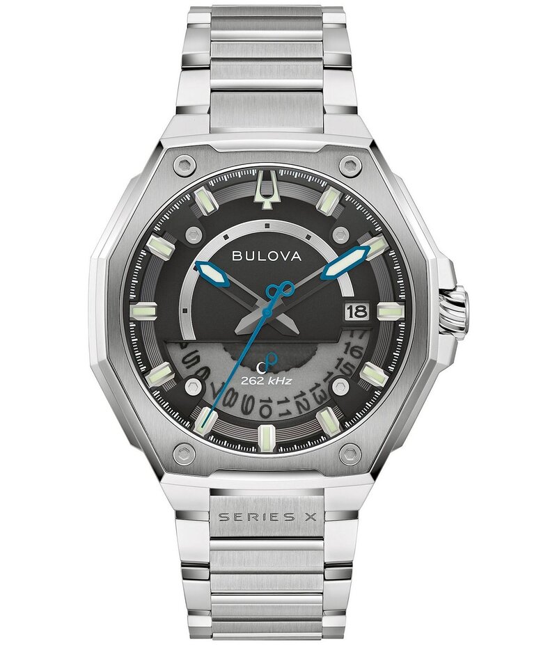 ブロバ レディース アクセサリー 腕時計 Tシャツ Bulova Men's Series X Three Hand Tonneau Stainless Steel Bracelet Watch Silver シルバー