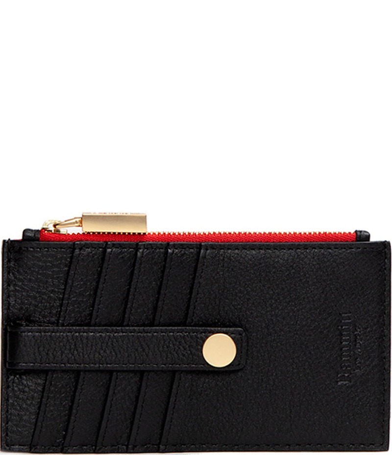 ハミット レディース 付属品 紙入れ Hammitt 210 West Card Holder Pebble/Brushed Gold Red Zip Black/Brushed Gold/Red Zip 黒いこと