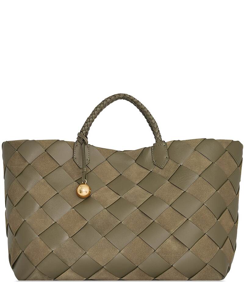 レベッカミンコフ レディース バッグ トートバッグ レザー REBECCA MINKOFF Frankie Woven Leather Tote Bag Willow