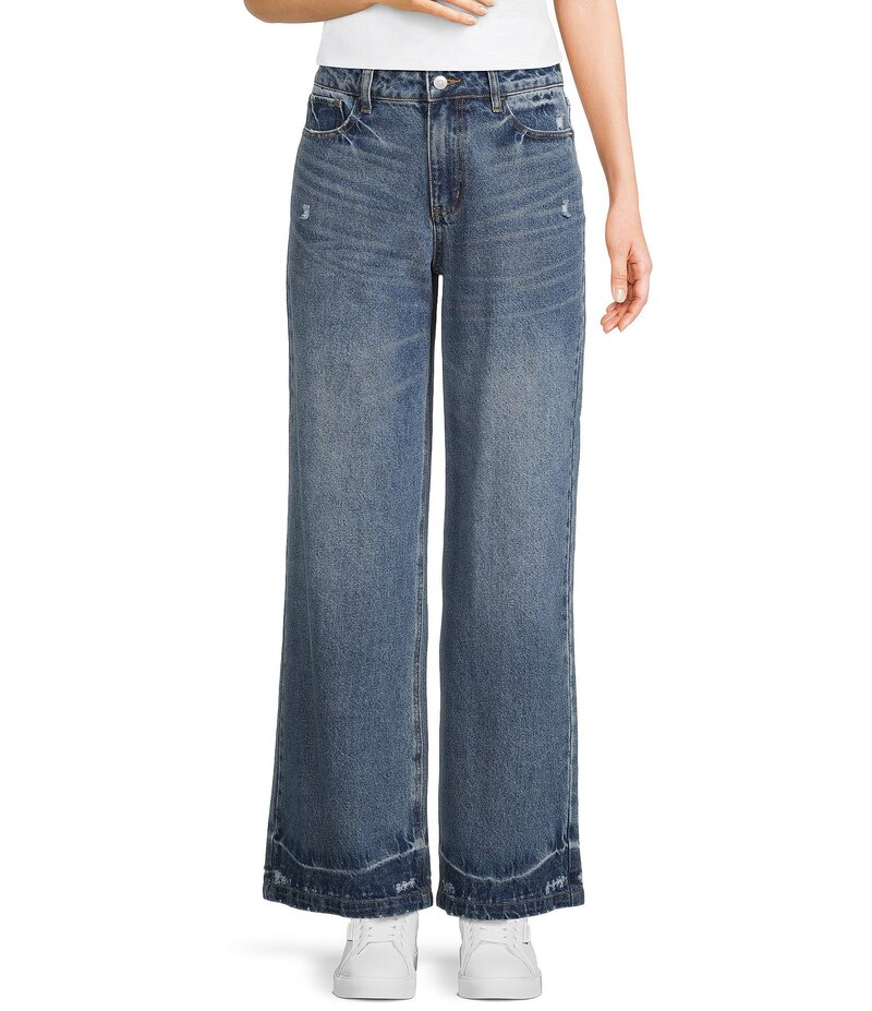 カッパーキー レディース ボトムス デニムパンツ ワイドレッグ ジーンズ Copper Key 5 Pocket Wide Leg Jeans Dark Wash