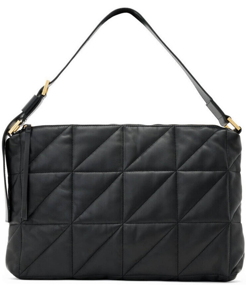 オールセインツ レディース バッグ ショルダーバッグ キルティング レザー ALLSAINTS Edbury Quilted Leather Shoulder Bag Black ブラック