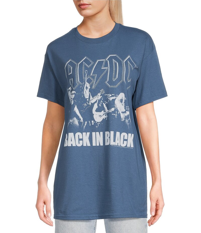 ジャンクフード レディース トップス Tシャツ グラフィック Junk Food ACDC Back Oversized Graphic T-Shirt Weeping Willow ブラック 10,380円