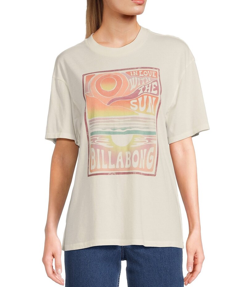 ビラボン レディース トップス Tシャツ グラフィック Billabong With The Sun Short Sleeve Graphic T-Shirt Salt Crystal 10,904円