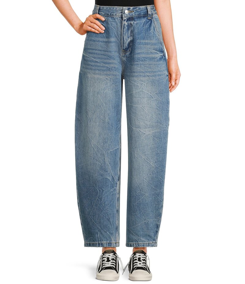 シグネチャーエイト レディース ボトムス デニムパンツ デニム ジーンズ Signature 8 Barrel Leg Denim Jeans Medium Blue ブルー