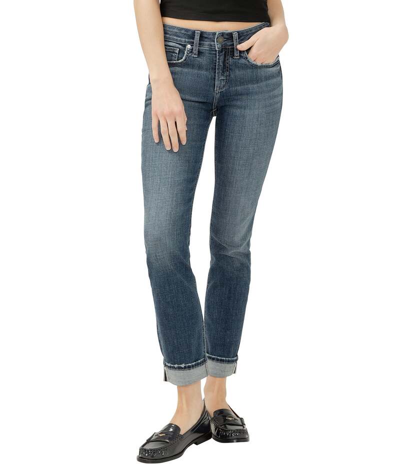 シルバー ジーンズ レディース ボトムス デニムパンツ ストレート Silver Jeans Co. Mid Rise Curvy Fit Straight Leg Jeans Isles|ReVida 店