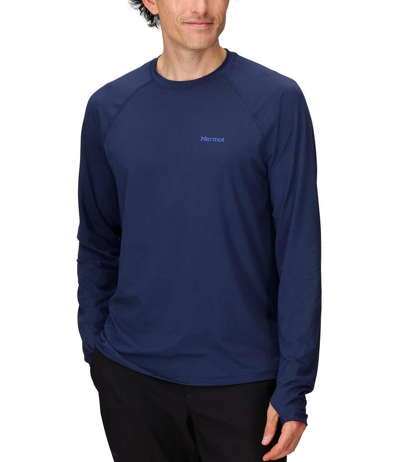 モルモット メンズ トップス プルオーバー Marmot Windridge Performance Long Sleeve T-Shirt Arctic Navy 米国海軍