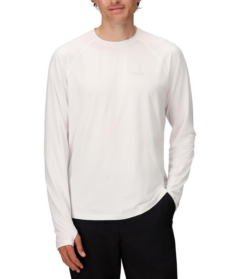マーモット メンズ トップス Tシャツ Marmot Windridge Performance Long Sleeve T-Shirt White ホワイト