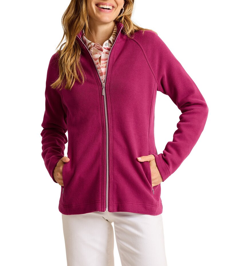 トッミーバハマ レディース アウター パーカー・スウェット スウェット シャツ Tommy Bahama Aruba Full Zip Stand Collar Long Sleeve Sweatshirt Tango Red レッド