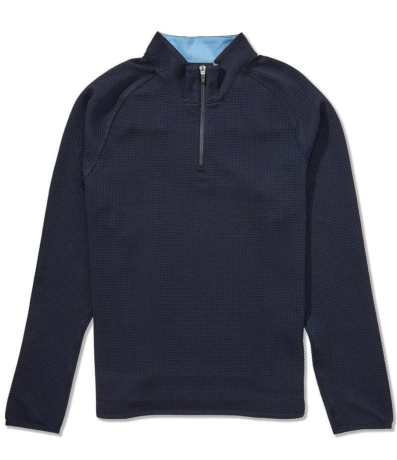 ローヌ メンズ アウター ニット・セーター RHONE Performance Stretch Founders Golf Quarter-Zip Pullover True Navy ネイビー