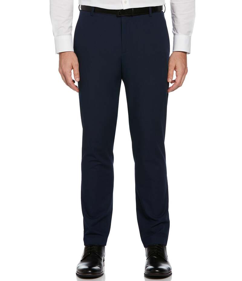 ペリーエリス メンズ ボトムス カジュアルパンツ スリムフィット パンツ トール Perry Ellis Big & Tall Slim Fit Performance Stretch Dobby Louis Suit Separates Dress Pants Navy ネイビー