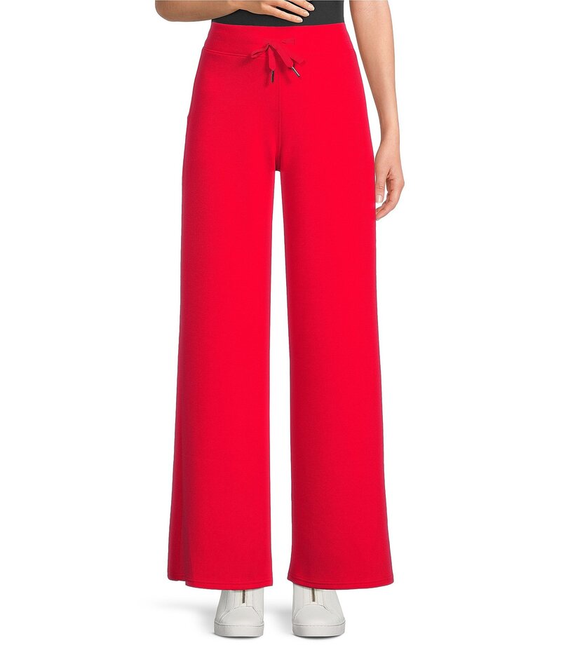 スパンク レディース ボトムス カジュアルパンツ ワイドレッグ パンツ Spanx AirEssentials Wide Leg Pull On Drawstring Coordinating Pants Spanx Red レッド｜ReVida 店