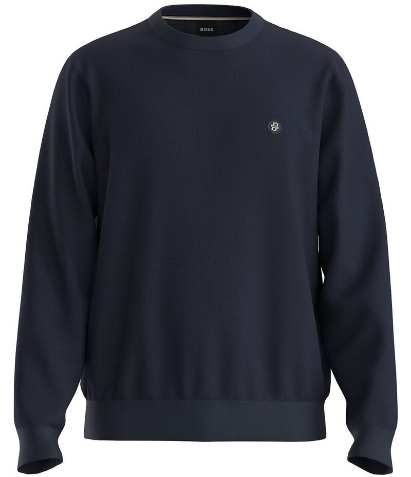 ヒューゴボス メンズ アウター パーカー・スウェット スウェット シャツ Hugo Boss BOSS C-Sharpe Sweatshirt Dark Blue ブルー|ReVida 店