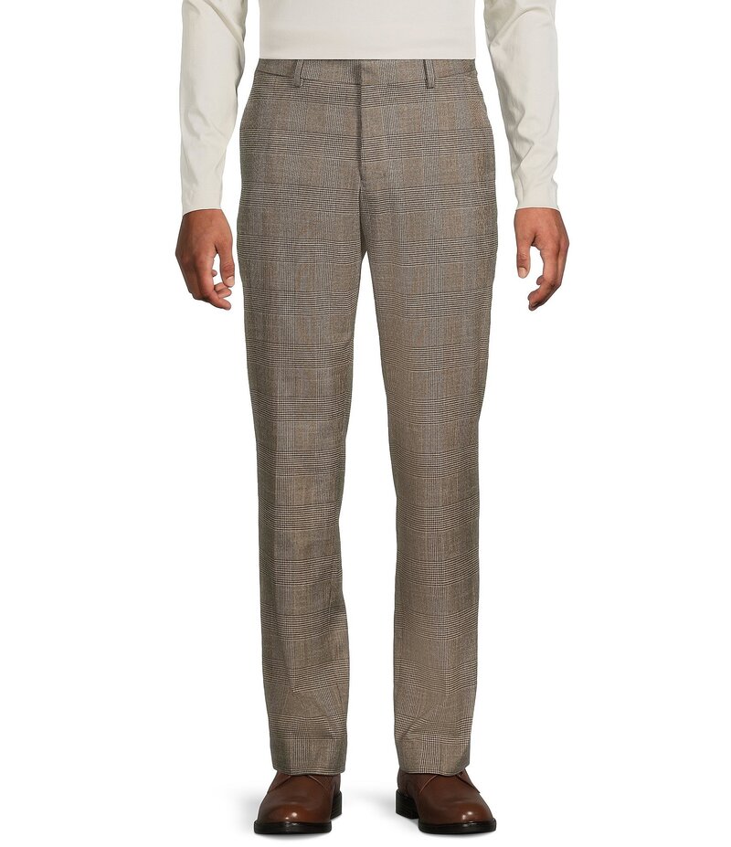 ムラノ メンズ ボトムス カジュアルパンツ スリムフィット パンツ トール Murano Big & Tall Alex Slim Fit Plaid Suit Separates Dress Pants Brown ブラウン