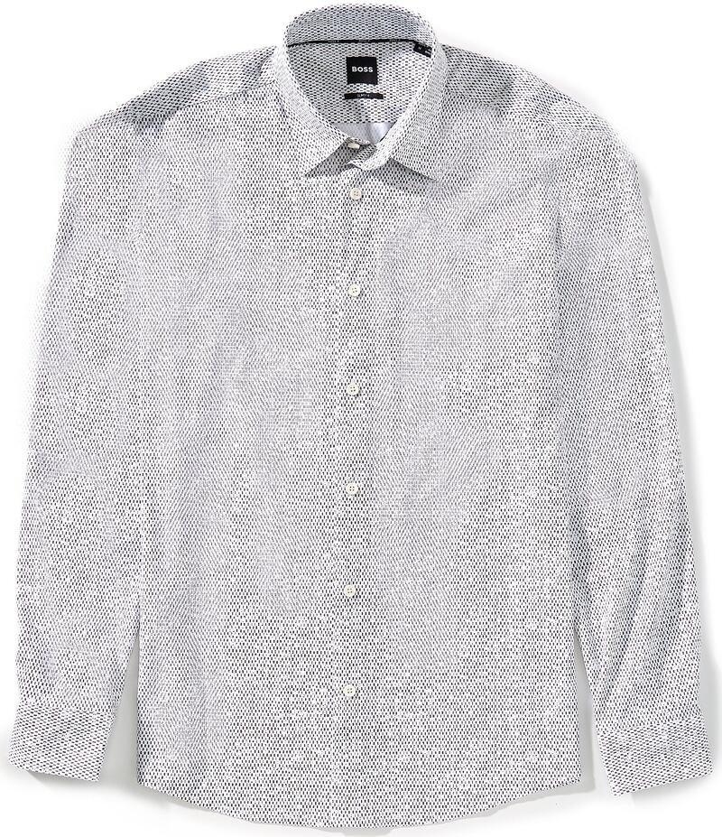ヒューゴボス メンズ トップス シャツ スリムフィット トール Hugo Boss BOSS Big & Tall Slim Fit P-Roan Stretch Long Sleeve Woven Shirt Medium Green グリーン