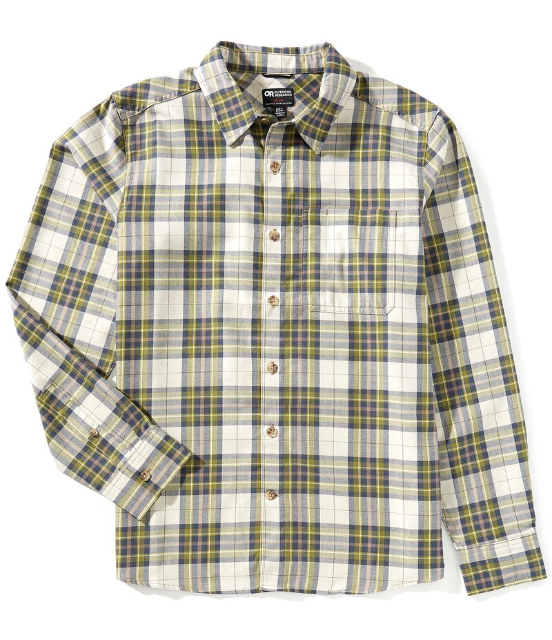 アウトドア問い合わせ メンズ トップス プルオーバー Outdoor Research Ravenna Flannel Long Sleeve Woven Shirt Rain Forest Plaid フォレスト