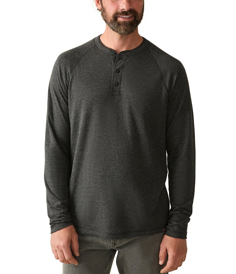 ファレティ メンズ トップス シャツ Faherty Cloud Long Sleeve Henley Shirt Charcoal Heather チャコール